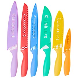 Cuisinart C55-12PR1 12-Piece Printed Color Knife Set with Blade Guards, Multicolored