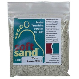 SoftSand Rubber Particles SR-101 Non-Skid Coatings (4 Ounce Coarse Grade, White)