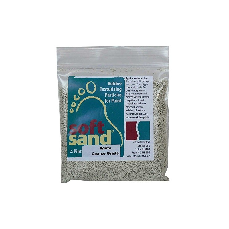SoftSand Rubber Particles SR-101 Non-Skid Coatings (4 Ounce Coarse Grade,