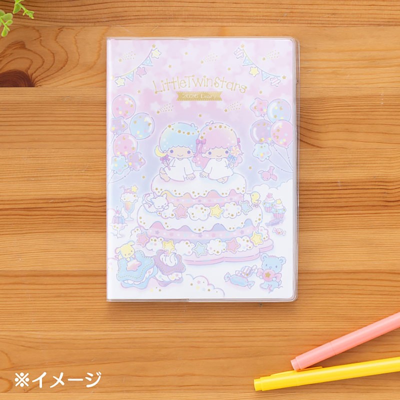 Sanrio 623601 B6 Diary (Block Type) 2026 Little Twin Stars