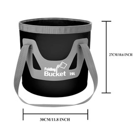 1 Pack 20L Upgraded Collapsible Bucket Water Storage Container Portable Bucket Folding Wash Basin for Washing Traveling Camping Hiking Fishing Boating Gardening