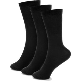 A2Z 4 Kids Girls Plain Knee High Socks Pack of 3 Cotton - Socks AZ453 Black 3 Pack 3-6 (9-12)