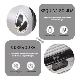Maleta Viaje 20in Quanna Duradera Ligera Doble Rueda De 360asa Telescpica Y Candado De Seguridad Material Abs Ultra Resistente Cabina Equipaje De...