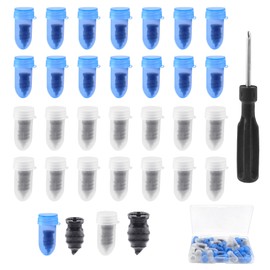 Qancekoo 30 PCS Tyre Repair Nails, Rubber Tire Screws with Screwdriver, Car Tyre Puncture Repair Kit, Self-Service Tire Fast Repair Nails for Car Motorcycle Agricultural Vacuum Tires (15 S+15 L)