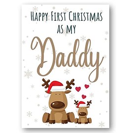 Second Ave Happy First Christmas as My Daddy Xmas Holiday Festive Greetings Card