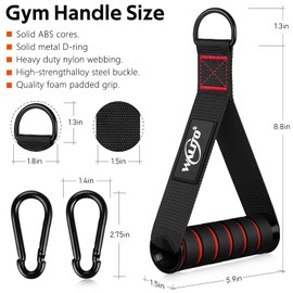 WALITO Exercise Handles, Replacement Cable Machine Attachments for Home Gym Equipment, Pulley System, Pilates, Resistance Bands, Strength Trainer, Heavy Duty Working Out Handles Accessories