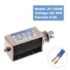 MECCANIXITY DC 24V 0.5A Solenoid Electromagnet Push Pull Type 55N