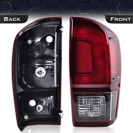 PIT66 Tail Light Passenger Right Side Compatible with Toyota Tacoma 2016-2023 All Models 8155004200,81550 04200,81550-04200,TO2801201 Red Lens Black Housing Rear Tail Lamp Lights Assembly