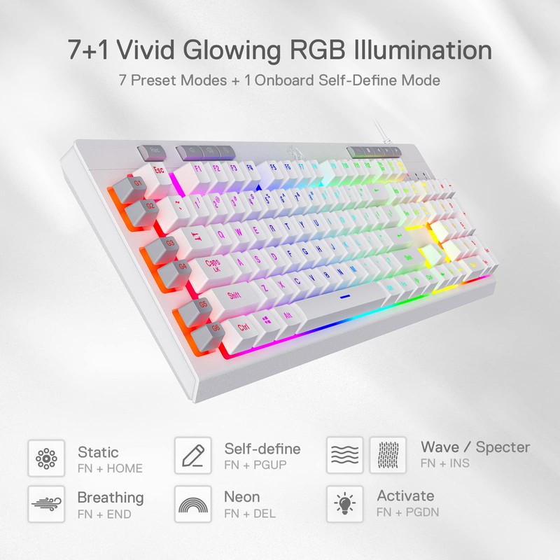 Redragon K512 Shiva RGB Backlit Membrane Gaming Keyboard with Multimedia