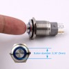Momentary Push Button Switch, URTONE UR168, 1NO1NC Stainless Steel Shell