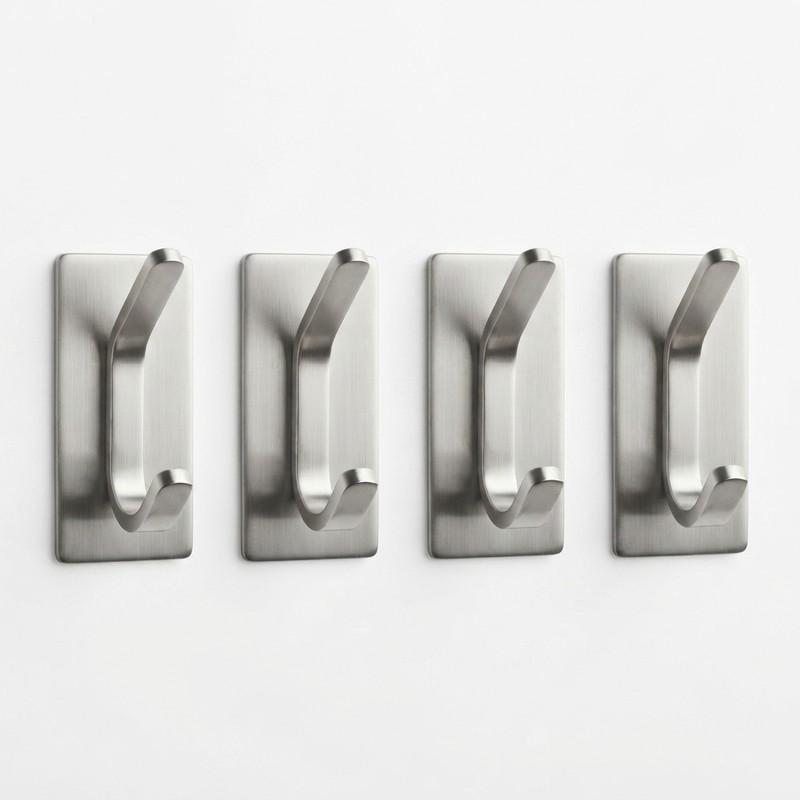 Double Adhesive Wall Hooks for Towel & Coat Storage –