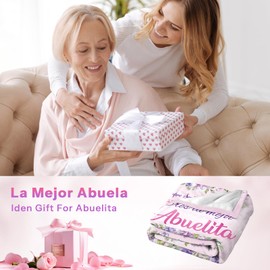 INXENG Abuelita Gifts in Spanish, Abuelita Gifts, Regalos De La Abuela para El Día De La Madre, Grandma Birthday Gifts, Manta De La Abuela, 60"x80"