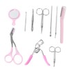 10pcs Professional Eyebrow Razor and Scissors Set Eyebrow Trimming Kit