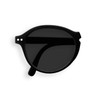 IZIPIZI Sunglasses #F Model Boston Folding Sunglasses (Black/Gray)