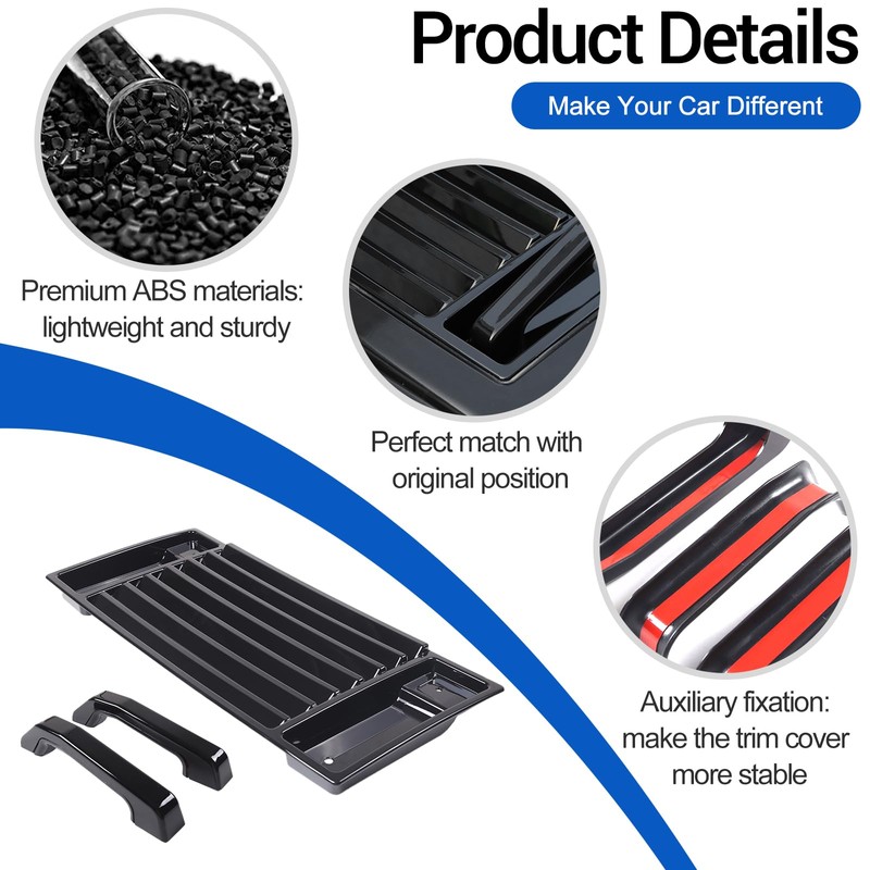 Fgtagtal Hood Deck Vent Panel Trim Compatible with Hummer H2