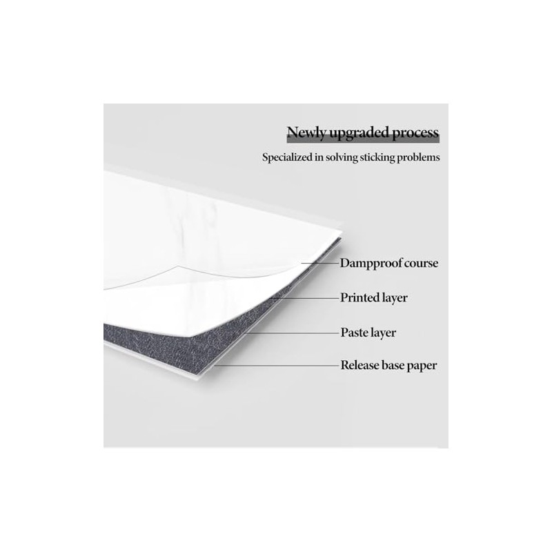 20pcs Marble Peel and Stick Waterproof PVC Shower Wall Panels