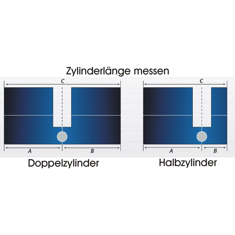 Fetch EC550 Profile Doppelzylinder Length 45/60 mm with 6 Keys