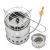 GEERTOP Small Portable Camping Stove Propane Wood Burning Stainless Steel