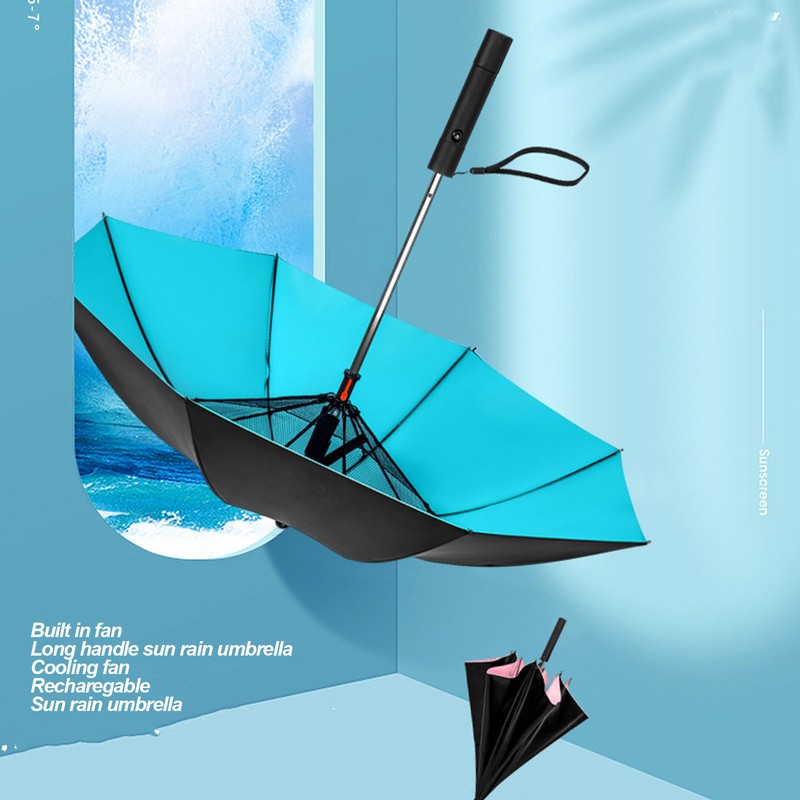 Sun Umbrella with Built In Fan 80cm 3000mAh UV Guard