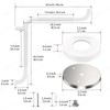15 Inch Angled Shower Grab Bar, Munzong Anti Slip Chrome