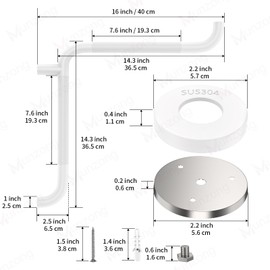 15 Inch Angled Shower Grab Bar, Munzong Anti Slip Chrome Bathroom Grab Bar, L-Shaped Knurled Balance Bar, Safety Hand Rail Support Handicap Elderly Injury Senior Assist Bath Handle