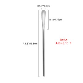 8 Pieces 6.2 inch Stainless Steel Coffee Stirring Spoon, Cocktail Stirring Stick with 15.8 cm Length, Small Spoon with Round Handle, Reusable Ice Tea Spoon, Bar Spoon. Dishwasher Safe.