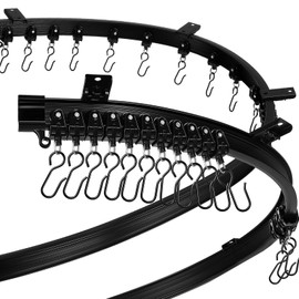 Jetec 9.8 Feet/ 3 Meters Flexible Bendable Ceiling Curtain Track, Mount for Rail with Curtain Tracks System Bunk Bed Window, Room Divider, Door, Shower, Rv(Black)