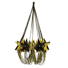 Beistle Party Supplies 54753-BKGD Star Chandelier, 35" (Black/Gold)
