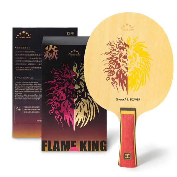 YAN-Wang Professional Ping Pong Paddle,Oneside is External and Otherside is