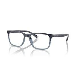 Brooks Brothers Bb2064u Mens Prescription Eyeglass Frame Universal Fit Rectangle, Transparent blue horn/demo lens, 54 mm