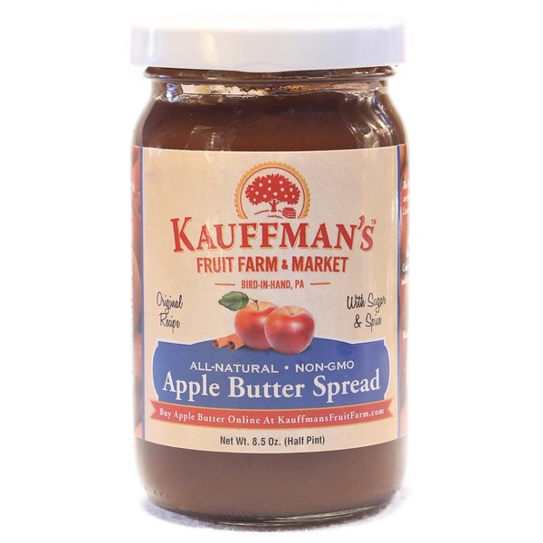 Kauffman's Fruit Farm Homemade Apple Butter Spread, Original, 8.5 Oz. (Pack of 2)