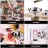 Stainless Steel Canning Funnel Set, Jar Funnel Lifter with Grip