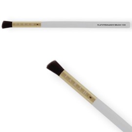 F.A.R.A.H Flat Eyeshadow Brush 155E – White – Vegan Blending Brush for Creams & Powders – Precise Eye Makeup Application – Brass Ferrule & White Wooden Handle