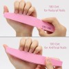 Pack Limas Uñas Planas Shinetour Grano 100/180 Rosa 10 Pzs
