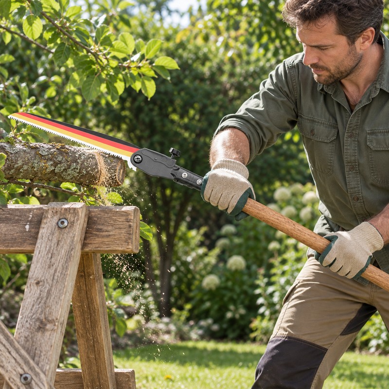 112CM Outdoor Folding Saw – Manganese Steel Pruning Hand Saw