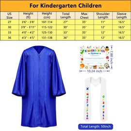 QZYL Kindergarten Graduation Cap and Gown, Unisex Congrats Grad Outfit with Tassel & Certificate for Preschool Kindergarten