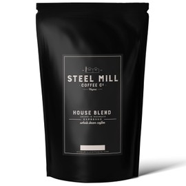Steel Mill Coffee Co. | House Blend | Gourmet Coffee | 2 LB Bag | Whole Bean | Medium Roast | Beans from Indonesia and South America | 100% Arabica Beans
