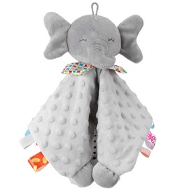 Manta De Apego Peluche Suave Bebe Mordedera Sonaja Cascabel | Manta De Apego Niño Peluche Suave Juguete Bebé Mordedera Silicona Sonaja Cascabel Cobija Suave Felpa Elefante Acolchado Manta