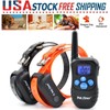 Petrainer 2Pcs Dog Shock Training Collar Rechargeable with LCD Remote