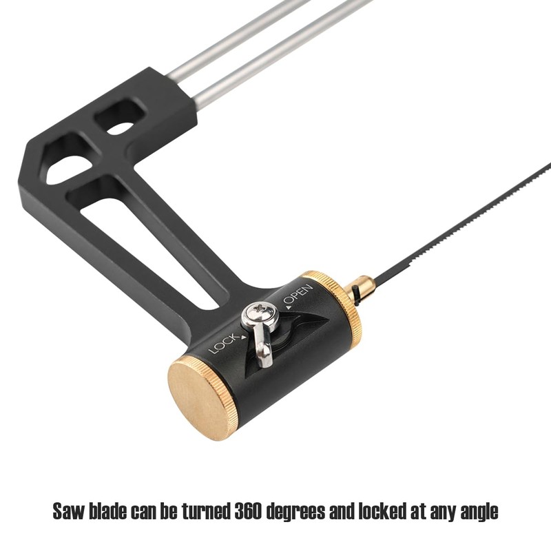 TOOLCOOL Coping Saw for Woodworking Aluminum Alloy Frame Hardwood Hex
