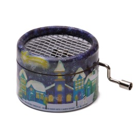 Silent Night Christmas Song Music Box in Complete, Unshortened Version (Crankmechanism, Mini Rotary Organ, Music Box, Music Box) Beautiful Gift with Visible Roller