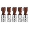 sourcing map 5pcs H10 Hex Bit Socket 1/4" Square Drive