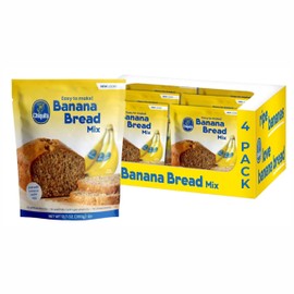 Concord Foods Banana Bread Mix - Easy Homemade Delight - Just Add Bananas, Egg, and Water! 13.7 Oz (Pack of 4)