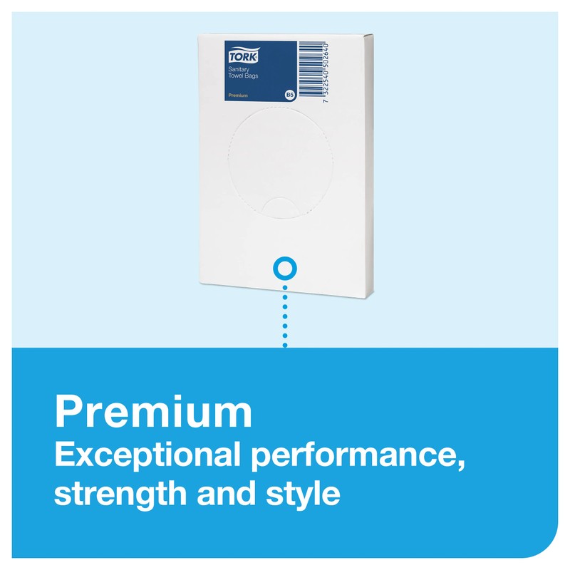 Tork 566000 Dispenser for Hygiene Bags in White / Tork