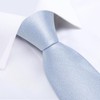 DiBanGu Men's Tie Set Solid Color Sky Blue Necktie and