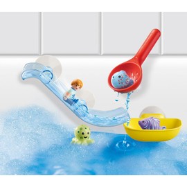 PLAYMOBIL PLAYMOBIL 1.2.3 Aqua 70637 Fangspaß mit Meerestierchen, Badewannenspielzeug für Kleinkinder, Mit schwimmfähigen Fischen, Erstes Spielzeug für Kinder ab 1,5 bis 4 Jahre