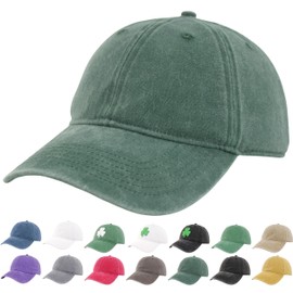 KFQHBQ Washed Cotton Unstructured Baseball Cap for Men Women Retro Classic Gift Golf Dad Hats, Olive, Medium-Large