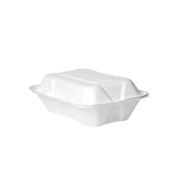 We Can Source It Ltd - 100 x Fully Biodegradable and Compostable Sugarcane Clamshell Takeaway Box 9 Inch Single Compartment - Eco-friendly Packaging!
