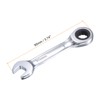sourcing map 10mm Stubby Ratcheting Combination Wrench Metric 72 Teeth