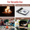Japard Camping Stove Windscreen, Large Tall Folding Windshield Propane Burner